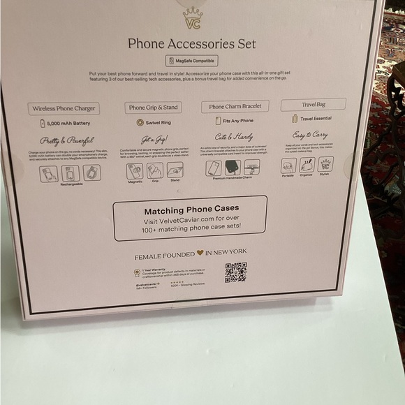 Velvet Caviar Cherry Design Phone Accessories kit 4 pieces. NIB - Picture 4 of 5